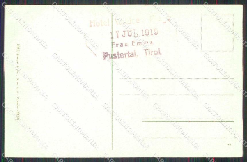 Bolzano Braies Hotel Pragser Wildsee Barca PIEGA cartolina RB7487 – retro