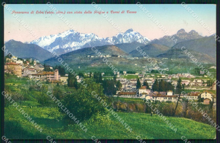 Como Erba Corni di Canzo Grigne cartolina RB7490 – fronte