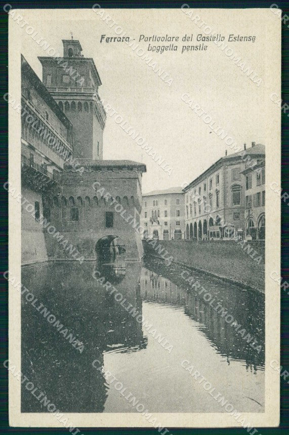 Ferrara Città Loggetta Pensile Castello Estense PIEGA cartolina RB7508 – fronte