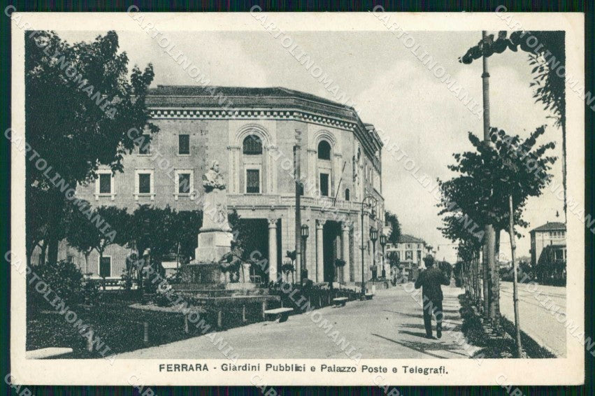 Ferrara Città Giardini Pubblici Palazzo Poste e Telegrafi cartolina RB7509 – fronte