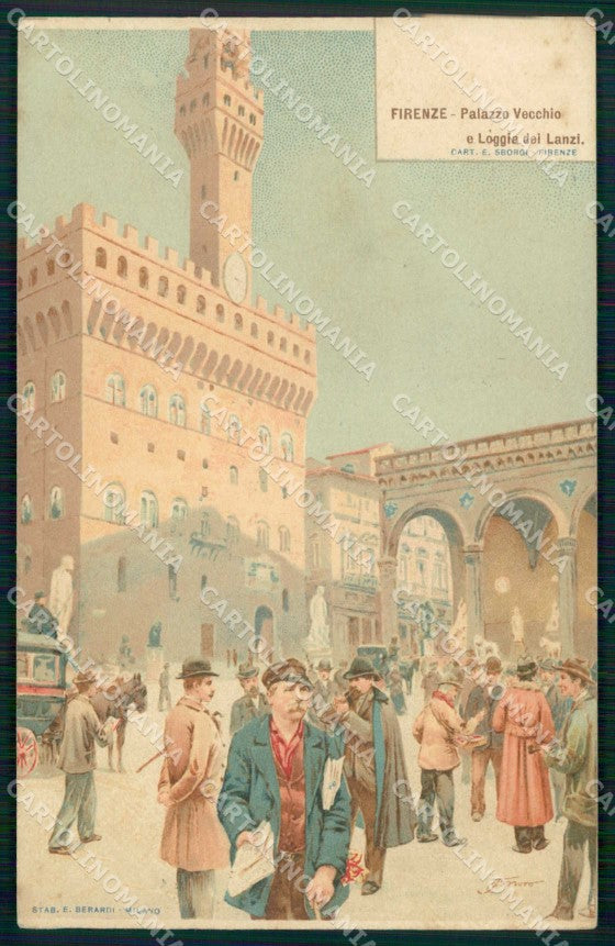 Firenze Città Palazzo Vecchio Loggia dei Lanzi cartolina RB7534 – fronte