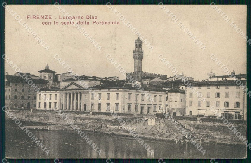 Firenze Città Lungarno Diaz Scalo della Porticciola cartolina RB7537 – fronte