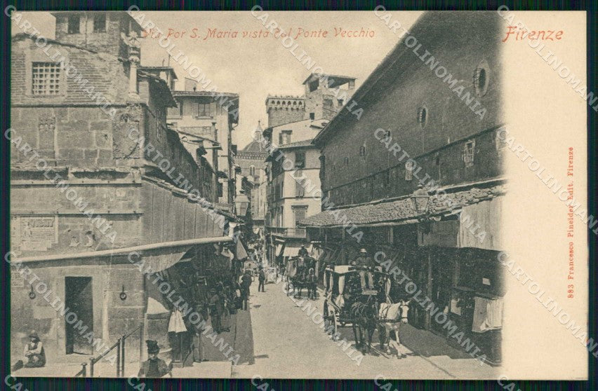 Firenze Città Via per S. Maria cartolina RB7543 – fronte