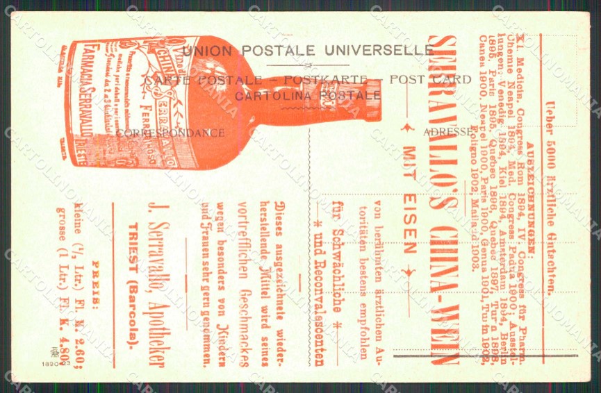 Firenze Città Santa Croce Chiostro Vino di China cartolina RB7545 – retro