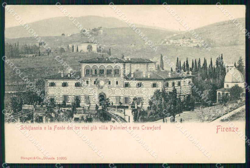Firenze Città Fonte dei Tre Visi Villa Palmieri Stengel 10995 cartolina RB7567 – fronte