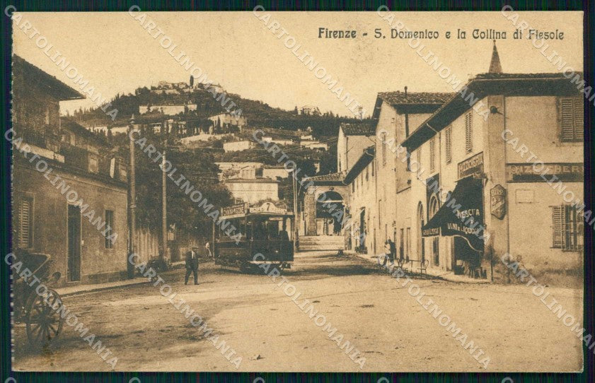 Firenze Città S. Domenico Tram Alterocca 38766 cartolina RB7587 – fronte