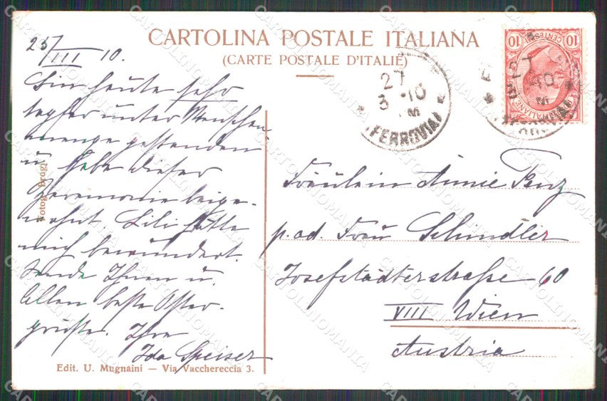 Firenze Città Carro del Sabato Santo PIEGHINA cartolina RB7588 – retro