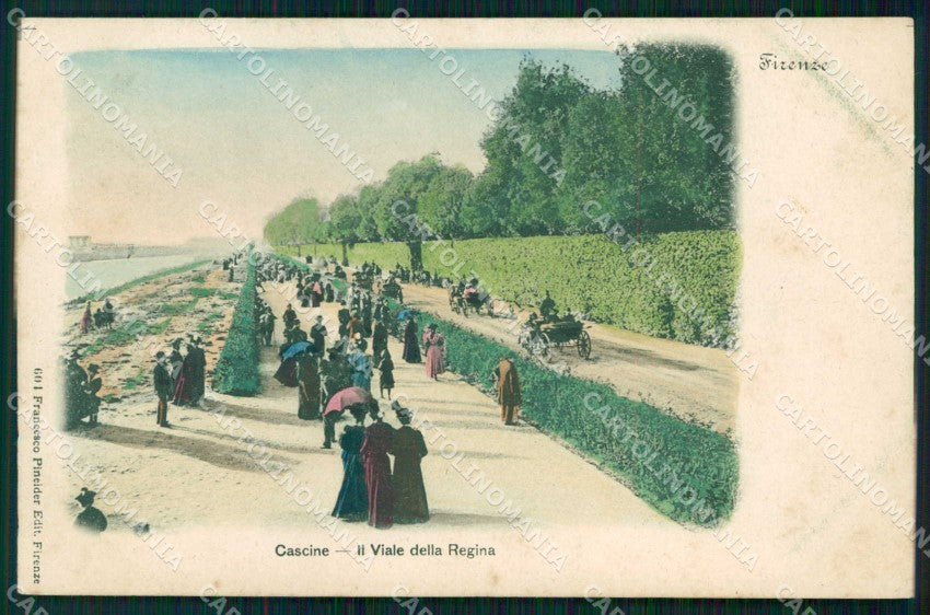 Firenze Città Cascine Viale della Regina cartolina RB7591 – fronte
