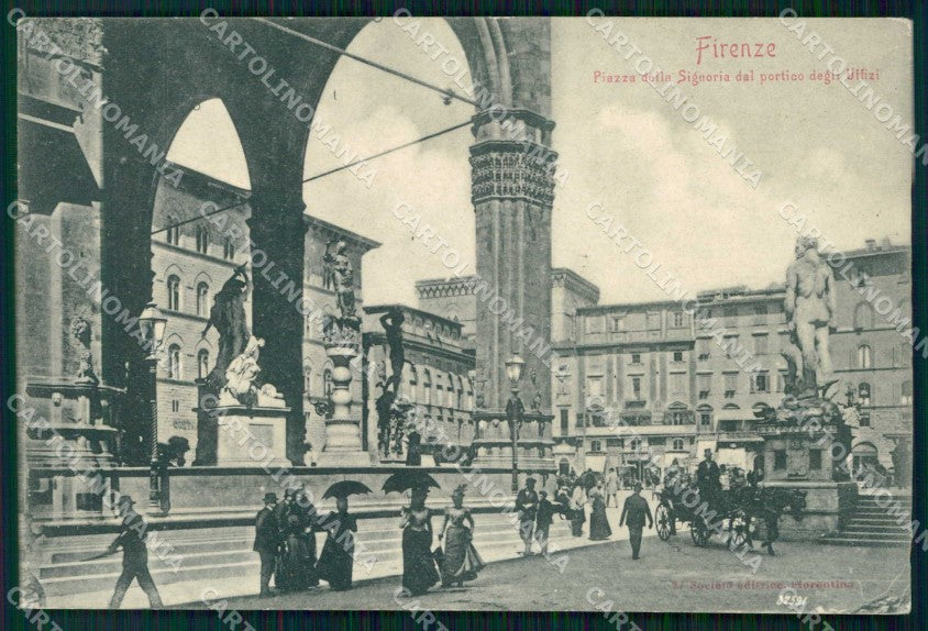 Firenze Città Piazza della Signoria cartolina RB7607 – fronte