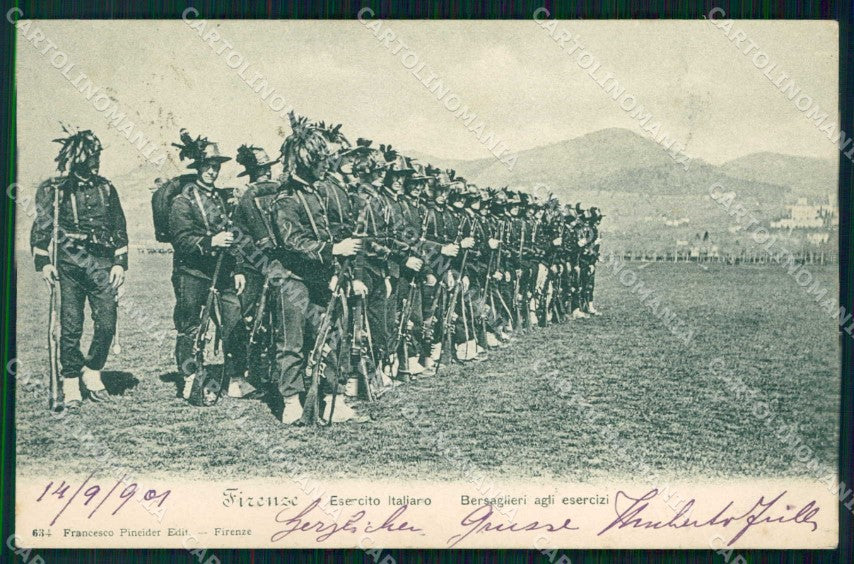 Firenze Città Esercito Italiano Bersaglieri Esercizi Militari cartolina RB7611 – fronte