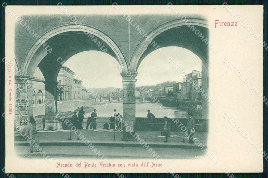 Firenze Città Arcate del Ponte Vecchio Stengel 11334 cartolina RB7614 – fronte