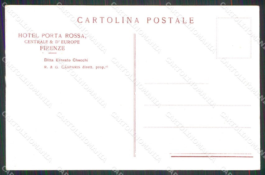 Firenze Città Hotel Porta Rossa cartolina RB7622 – retro