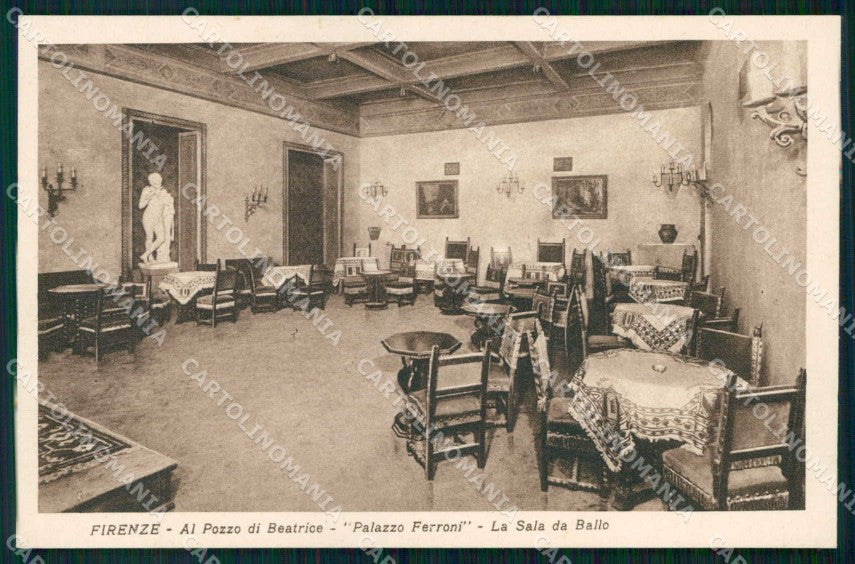 Firenze Città Ristorante Al Pozzo di Beatrice Sala da Ballo cartolina RB7630 – fronte