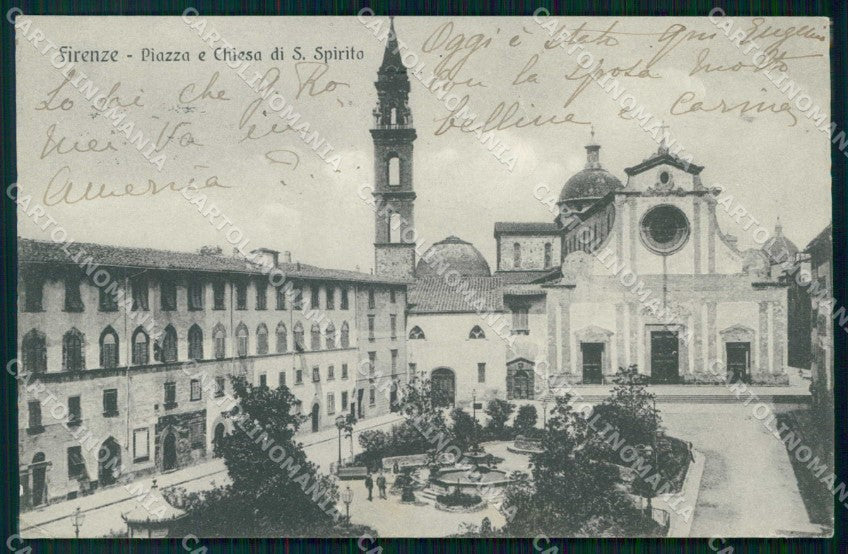 Firenze Città Piazza Chiesa di S. Spirito cartolina RB7636 – fronte