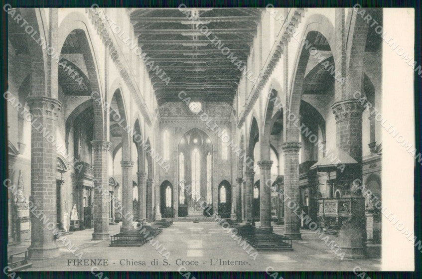 Firenze Città Chiesa S. Croce Interno cartolina RB7658 – fronte