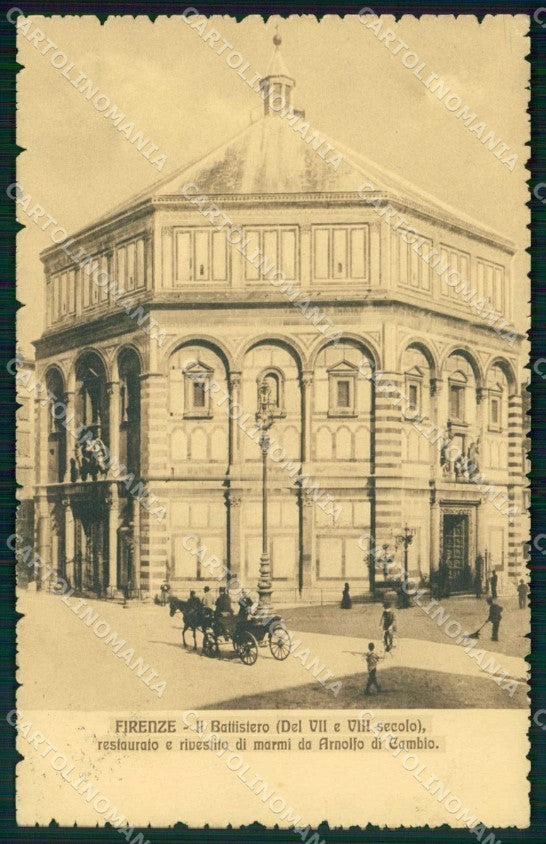 Firenze Città Battistero Restaurato e Rivestito di Marmi cartolina RB7659 – fronte