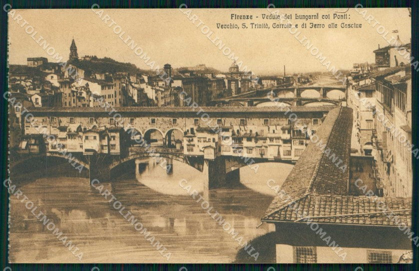 Firenze Città Veduta del Lungarno coi Ponti Alterocca 35423 cartolina RB7661 – fronte