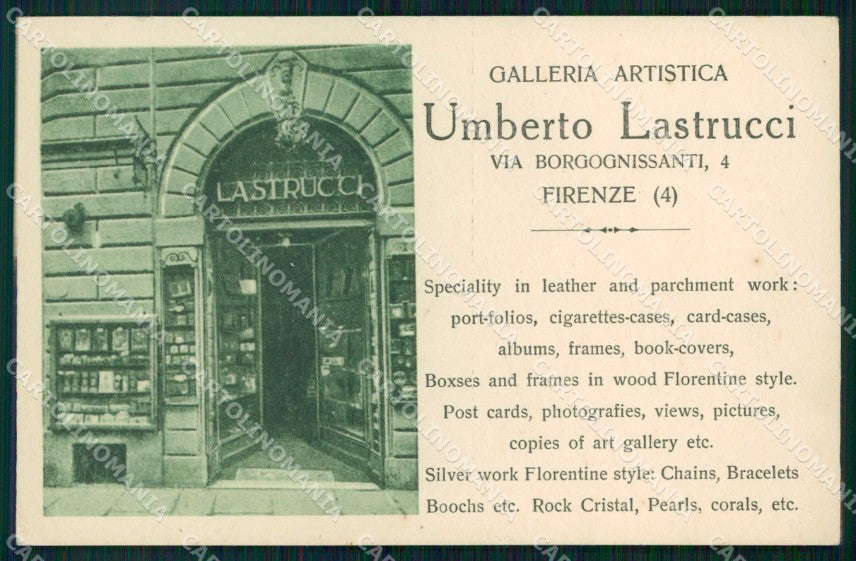 Firenze Città Galleria Artistica Lastrucci Commerciale cartolina RB7678 – fronte