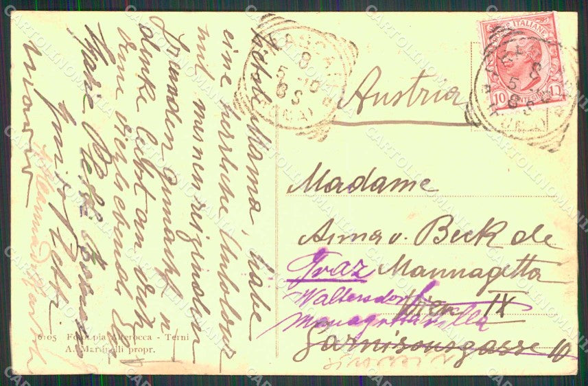 Roma Frascati Tusculum Hotel Alterocca 6105 STRAPPINI cartolina RB7690 – retro