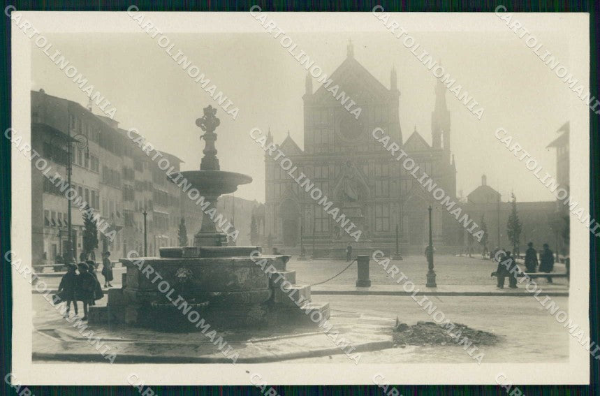 Firenze Città Chiesa S. Croce Fiera Libro 1928 Foto cartolina RB7699 – fronte