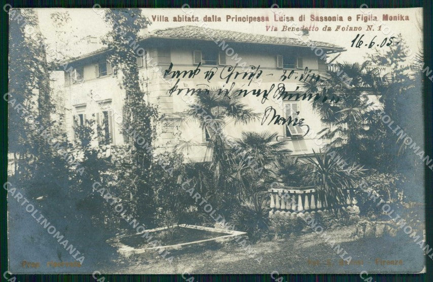 Firenze Città Villa Abitata Principessa Luisa di Sassonia Foto cartolina RB7719 – fronte