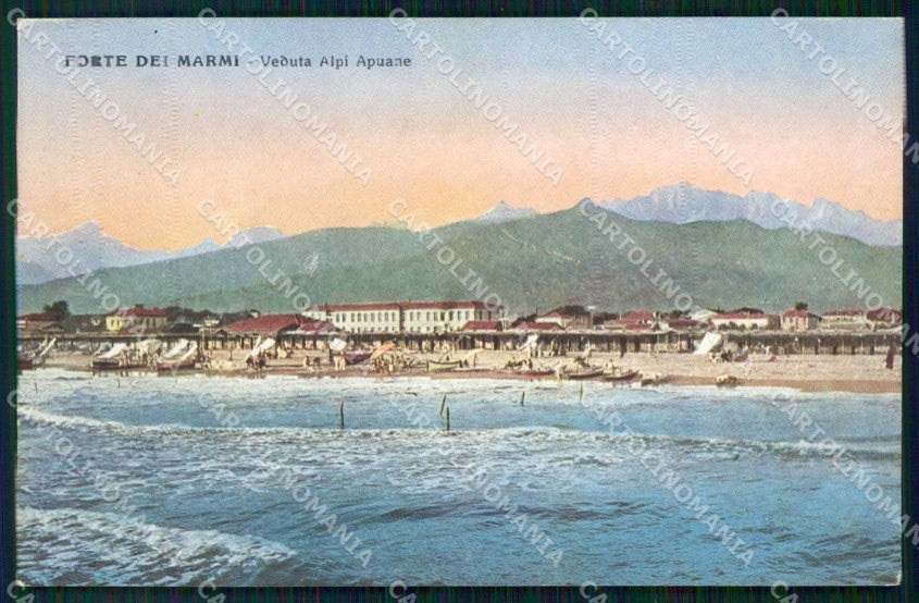 Lucca Forte dei Marmi Veduta Alpi Apuane Spiaggia cartolina RB7720 – fronte