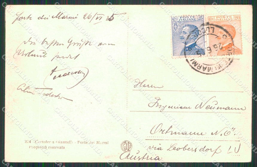 Lucca Forte dei Marmi Villini sul Mare Alpi Apuane cartolina RB7726 – retro