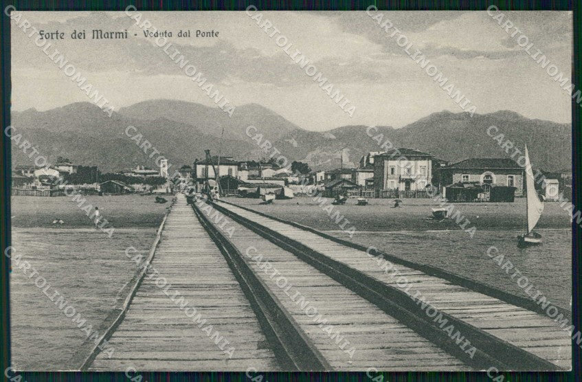 Lucca Forte dei Marmi Veduta dal Ponte Barca a Vela cartolina RB7728 – fronte