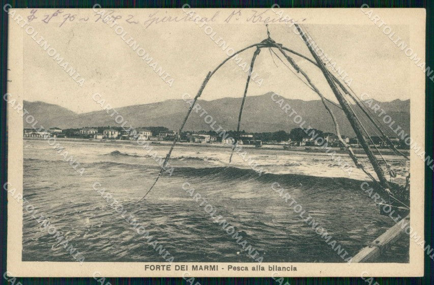 Lucca Forte dei Marmi Pesca alla Bilancia Mestieri cartolina RB7732 – fronte