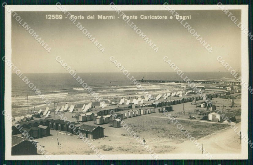 Lucca Forte dei Marmi Ponte Caricatore Bagni Foto cartolina RB7734 – fronte