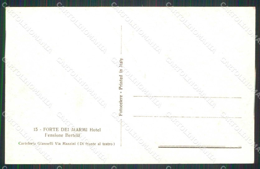 Lucca Forte dei Marmi Pensione Bertelli Foto cartolina RB7743 – retro