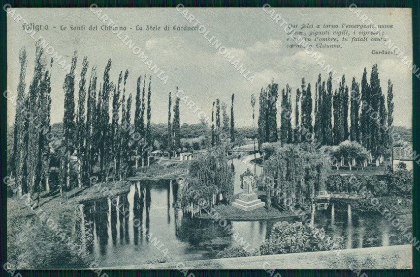 Perugia Foligno Le fonti del Clitunno Carducci cartolina RB7744 – fronte