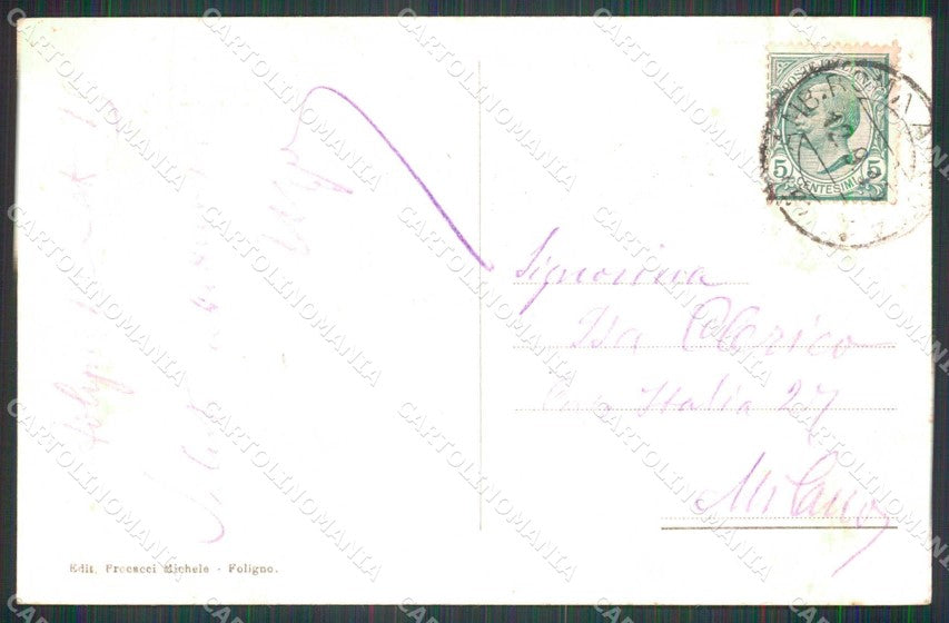Perugia Foligno Le fonti del Clitunno Carducci cartolina RB7744 – retro