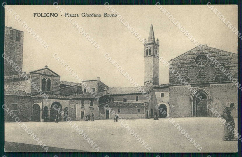 Perugia Foligno Piazza Giordano Bruno cartolina RB7746 – fronte
