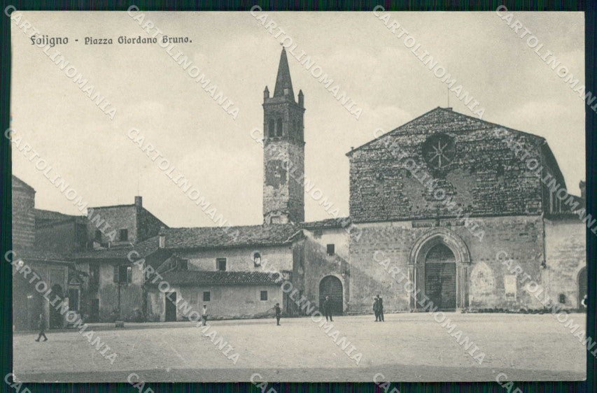Perugia Foligno Piazza Giordano Bruno FORO cartolina RB7751 – fronte