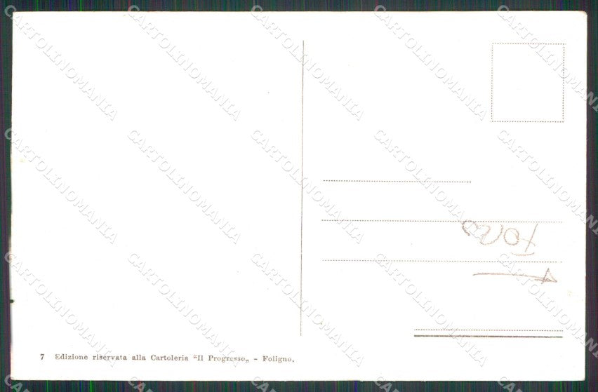 Perugia Foligno Piazza Giordano Bruno FORO cartolina RB7751 – retro