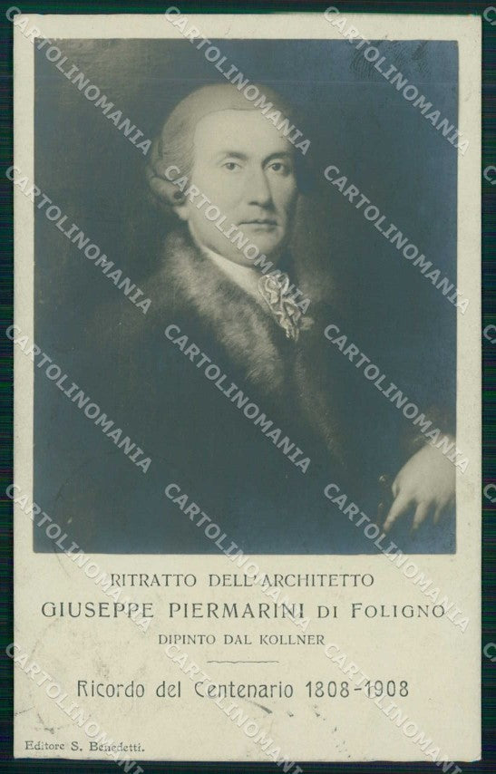 Perugia Foligno Ritratto Architetto Giuseppe Piermarini Foto cartolina RB7759 – fronte