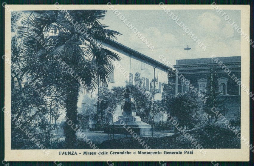 Ravenna Faenza Museo delle Ceramiche Monumento Generale Pasì cartolina RB7776 – fronte