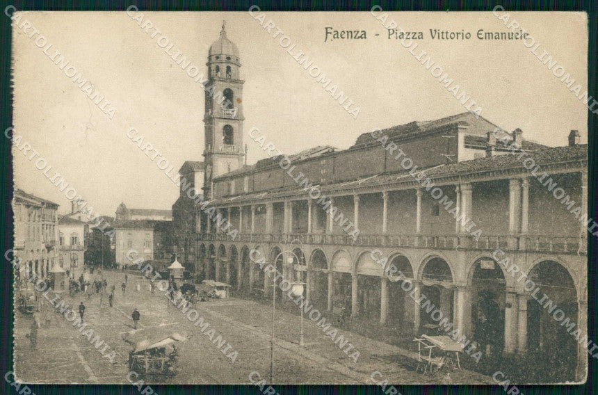 Ravenna Faenza Piazza Vittorio Emanuele cartolina RB7779 – fronte