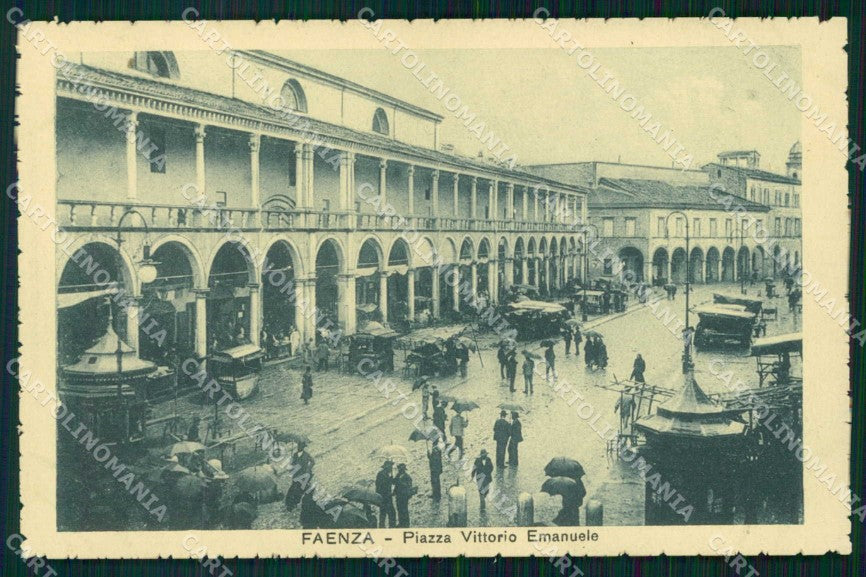 Ravenna Faenza Piazza Vittorio Emanuele cartolina RB7781 – fronte