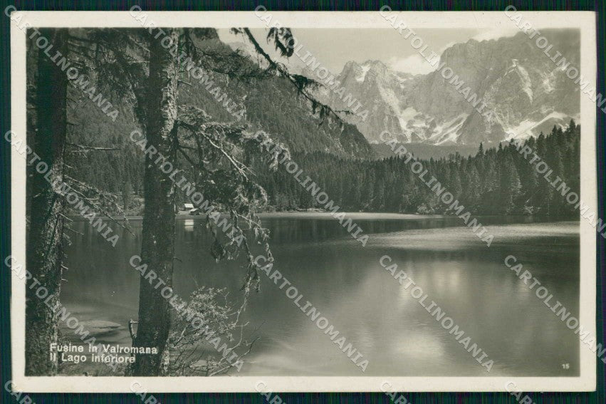 Udine Fusine in Valromana Lago Inferiore Foto cartolina RB7787 – fronte