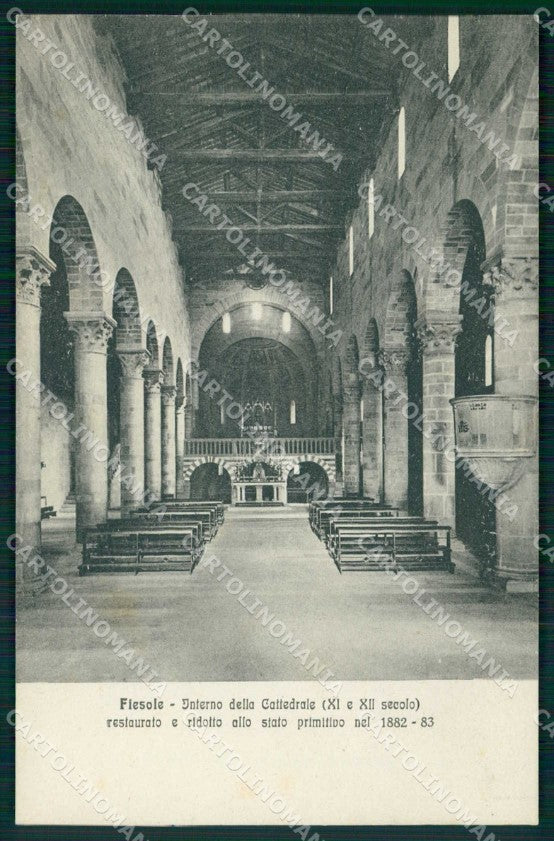 Firenze Fiesole Interno della Cattedrale Alterocca 79526 cartolina RB7792 – fronte