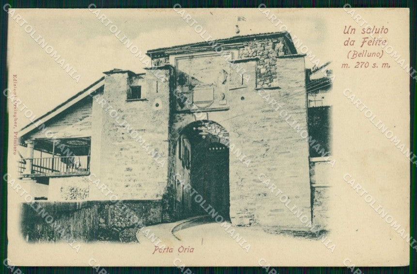 Belluno Feltre Saluto da Porta Oria cartolina RB7817 – fronte