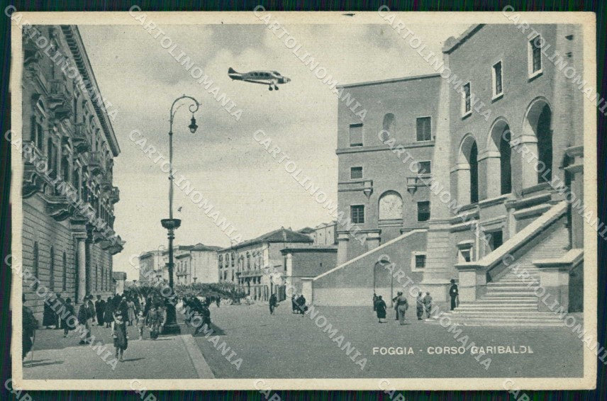 Foggia Città Corso Garibaldi Aviazione cartolina RB7819 – fronte