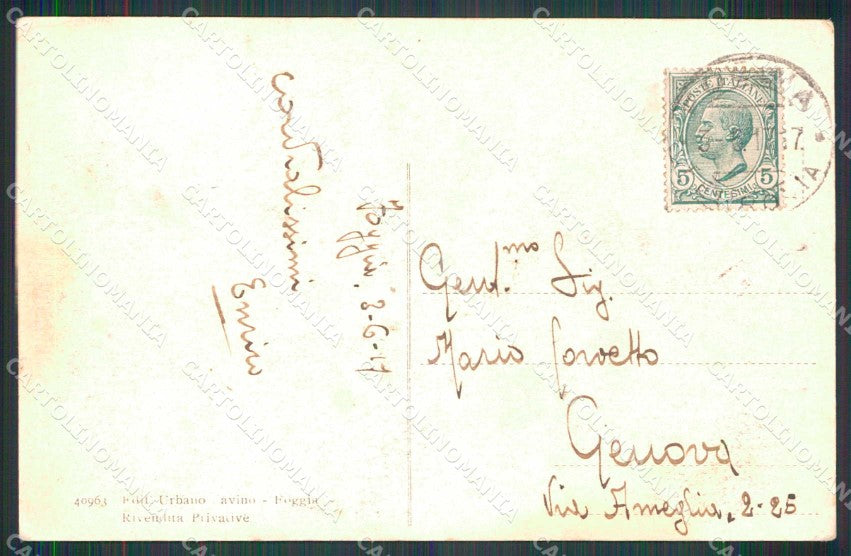 Foggia Città Via Arpi cartolina RB7827 – retro
