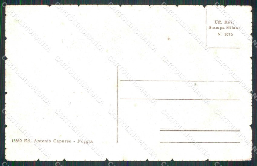 Foggia Città Piazza del Lago cartolina RB7829 – retro
