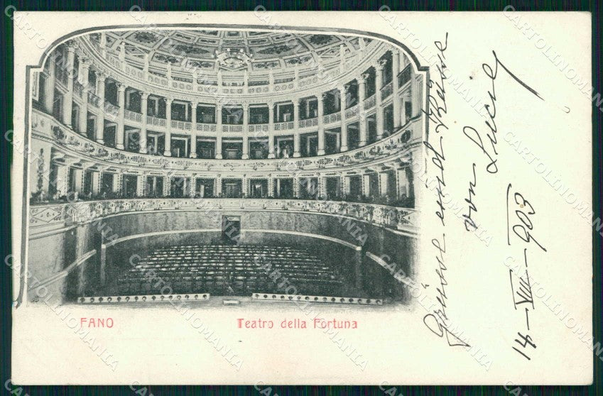 Pesaro Urbino Fano Teatro della Fortuna cartolina RB7834 – fronte