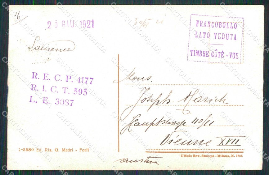 Forlì Città Torrione dell'Acquedotto cartolina RB7842 – retro