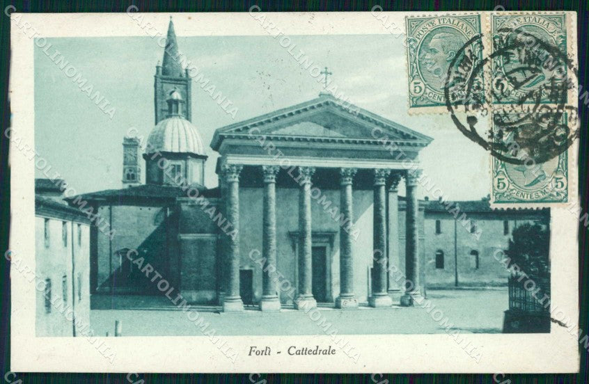 Forlì Città Cattedrale PIEGHINA cartolina RB7850 – fronte