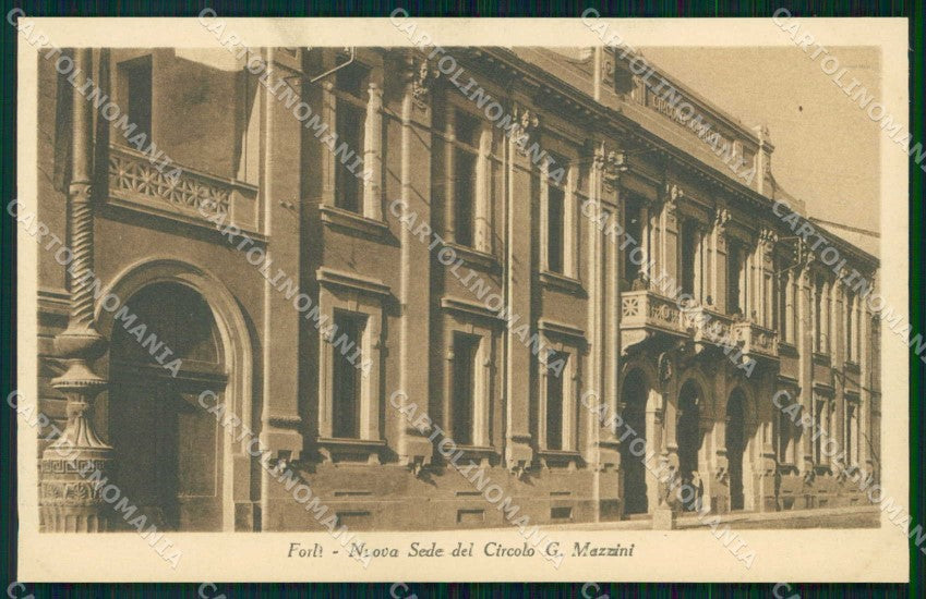 Forlì Città Nuova Sede del Circolo G. Mazzini cartolina RB7853 – fronte